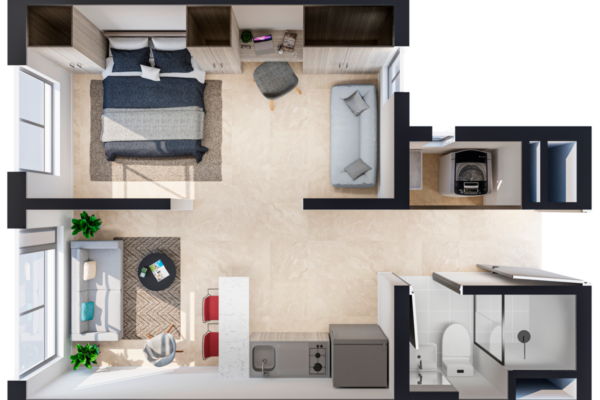 Planta 37.5 m2 torre 2